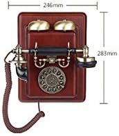 WYFDP Ретро антички wallиден телефон, модна телефонска биро бирање фиксна телефон со записи за повици за канцеларија домашна дневна соба