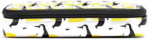 Рамна векторска илустрација шема на пингвин 84x55in кожен молив со молив, торба со пенкало со двојно патентска торба за чување торби за торби