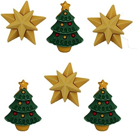 Копчињата Galore Christmas Craft & Sweing Counts - Star of Wonder - сет од 3 картички