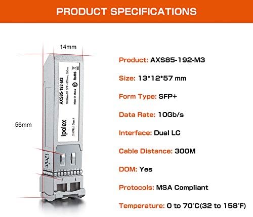 Пакет од 2 10GBase-SR SFP+ мултимоден предавател и 10G SFP+ кабел Twinax, 0,25M