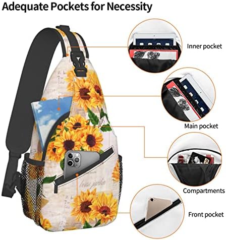 Модна торба за прашка за градите крстосница ранец на рамото прилагодлив лесен пат за пешачење за пешачење, секојдневен дневен пакет за мажи жени