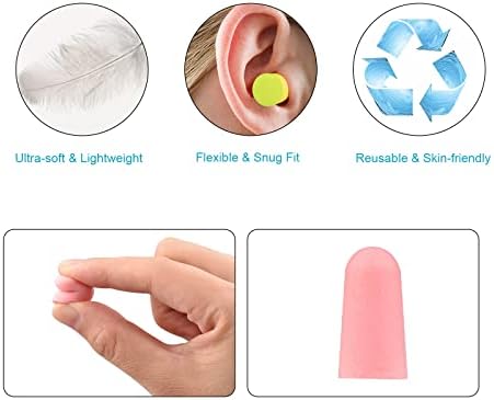 Layhou меки ушни уши за пена Постав дека може да се употреби сунѓер за уши од 30/60/120 парчиња.