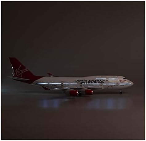 Модели на авиони 1: 150 скала на авионски модел Подарок за авијација 747 B747 Авион за смола од умирање со лесни тркала Графички