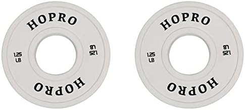 Олимписките фракциони плочи на Хопро ги менуваат плочите пар на секој 1/4, 1/2, 3/4, 1, 1,25, 2,5 и 5lb тежини