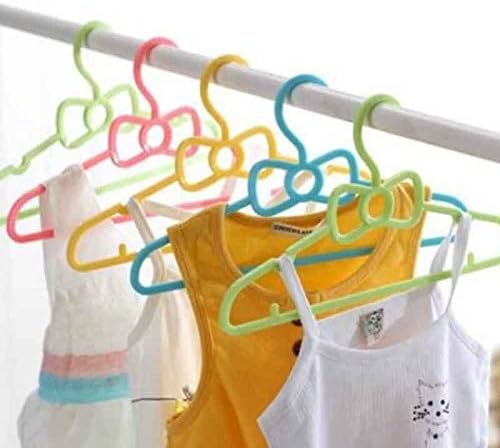 Jeonswod 10 парчиња постави детски лак закачалка дома бебе облека, закачалка за пластична облека, лесна за употреба