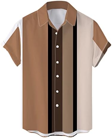 Кошули за фустани со кратки ракави на Xiloccer Mens Untucked фустани кошули мажи пулвер кратка ракав блуза за работно копче надолу кошули