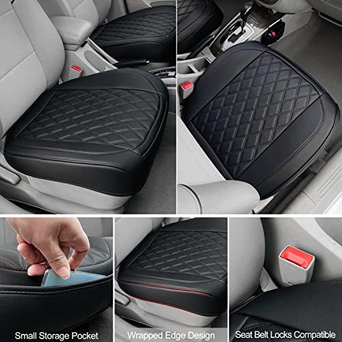 2 пакувања кожен предниот дел на седиштето на седиштето на автомобилот, дното на автомобилот, анти-лизгањето и заштитните седишта на возачот