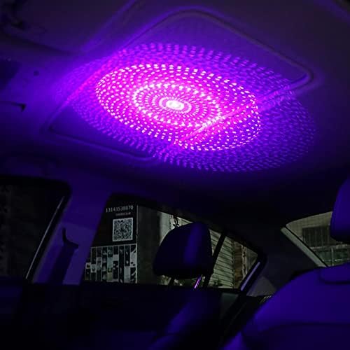 MLLKCAO LED романтична starвезда Sky Sky таванот лесен автомобил Проектор Декорација USB Внатрешна атмосфера светилка за автомобили тавански