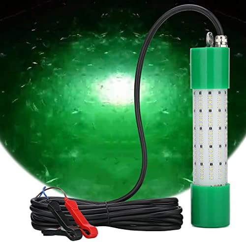 Pamiers LED подводна светлина за риболов, AC 110V 500W/65000LUM, со функција за прилагодување на далечинско осветлување, привлекување риба побрза,