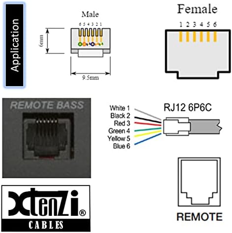 Xtenzi Засилувач Замена Бас Копче Контрола Далечински XTBR21 Компатибилен Со Шеф Аудио Засилувачи