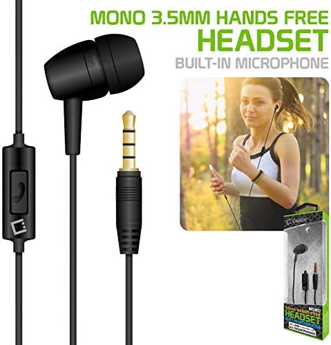 Pro Mono Earbud без раце компатибилен со Spice Mobile Stellar 520N со вграден микрофон и јасен чист безбеден аудио!
