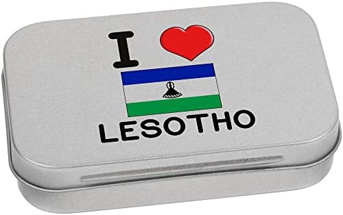Азиеда „Јас го сакам Лесото“ метално шарки со канцелариски калај/кутија за складирање