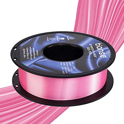 Филамент за печатач Tianse Silk PLA, сјајно металик розово 3D филамент за печатење 1,75мм, 1 кг 2.2 bs, димензионална точност +/- 0,03мм