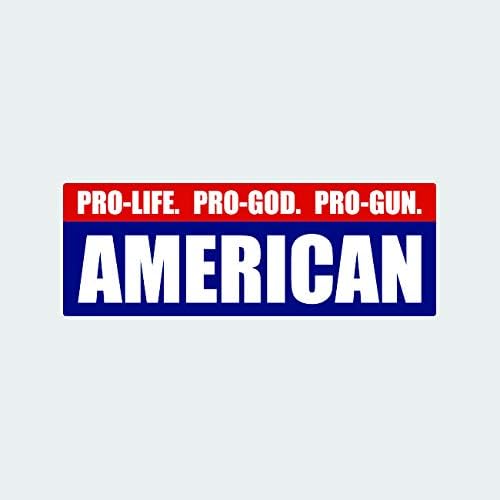 Fagraphix Pro Life Pro God Pro Gun American налепница Decal само лепило конзервативен христијански републиканец 1,25 “