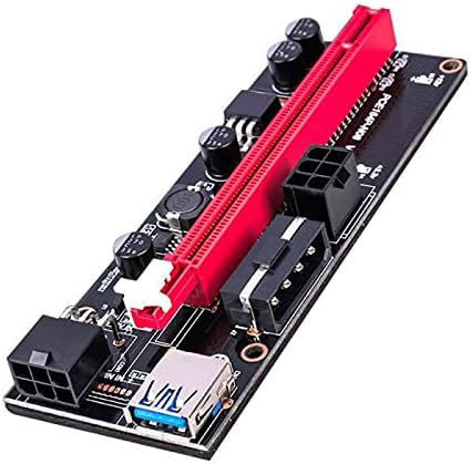 Конектори PCI-E Riser картичка PCIE PCI E PCI-E EXTENDERS USB 3.0 SATA до 6PIN MOLEX Адаптер Кабел Рударски рудар 15pin до 6pin Power Cable-