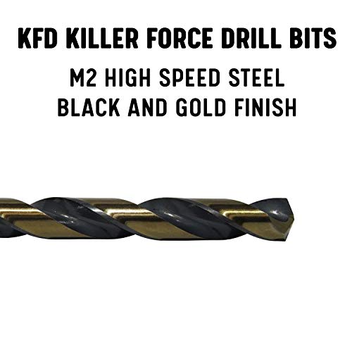 Вежба Америка 15/32 голема брзина челик црна и златна боја на сплит-точка за вежбање со 3-рамни шанк, серија KFDML