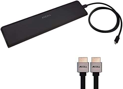 Accell InstantView USB-C 4K Докинг Станица-2 HDMI, 3X USB-3.1, Етернет, Аудио Порти + Accell Proultra Тенка ГОЛЕМА Брзина HDMI