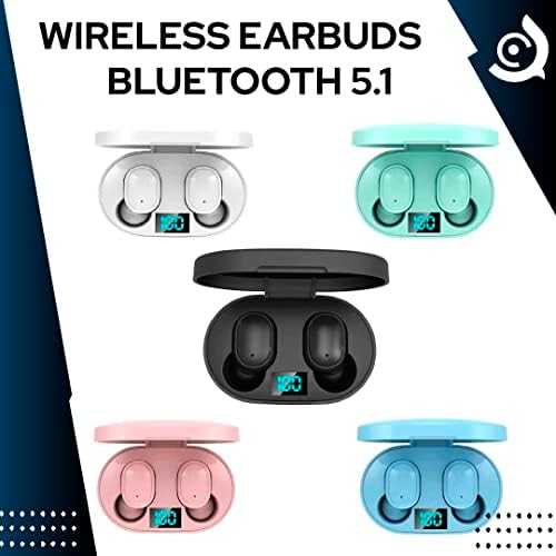 Cubaco Wireless Earbudsbluetooth 5.1 Во ушите Слушалки со мала тежина Вграден микрофон, IPX4 водоотпорен, потопен премиум звук на долги