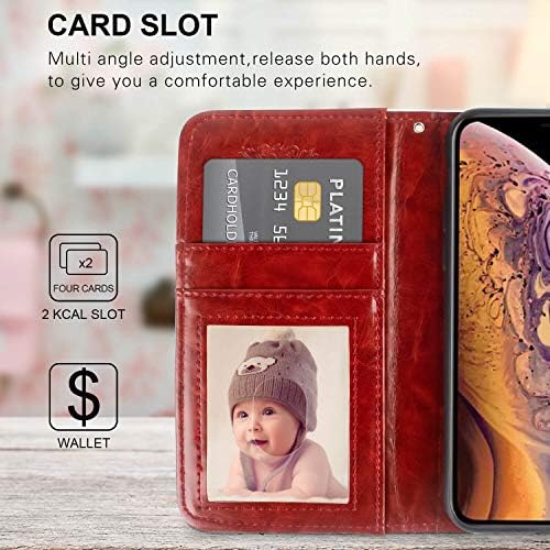 Случај за сини џеб Shencang, погоден за iPhone X/XS Шарен вселенски човек ZX102 CASH & ID, држач за картички за картички за паричникот, мултифункционален