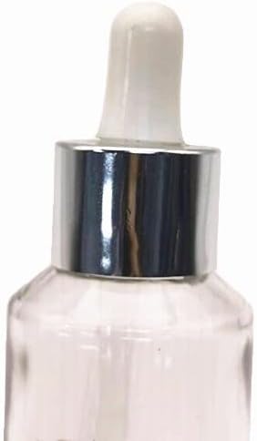 350пакувајте проѕирно стаклено шише со капалка 30мл 1оз тркалезно стаклено шише со капалка за есенцијално масло за козметички парфем