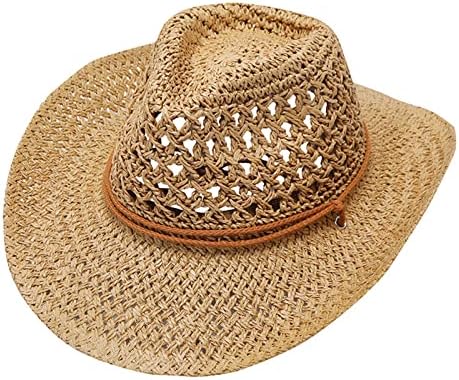 Летна капа за сончање капа за жени случајна слама сонце капа широка капа на отворено одмор патувања УВ -капа за заштита од капа
