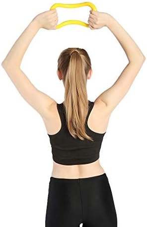 Аоливен Пилатес прстен јога прстен -2 во 1 фитнес круг прстен за обука на јога прстен за вежбање со целосна тонирање на телото - теретана за домашни вежби во парови