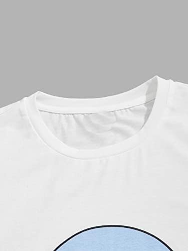 Форнс машка графичка маица за печатење маица за влечење шорцеви за половината постави 2 парчиња облека