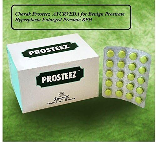 ArtCollectibles Индија 40 таблети на Charak Prosteez Herbal Benign Prosstrate Hyperplasia зголемена простата BPHPH