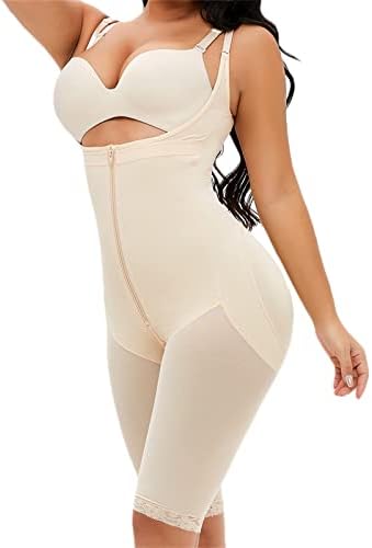 Chapewear BodySuit за женски патент Faja Boy Shorts плус големина на бутот потенок стомак Контрола на стомакот Отворена биста за тело