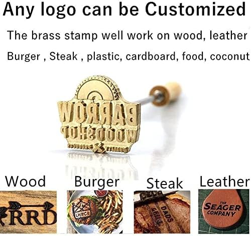 Прилагодено лого брендирање железо персонализиран подарок за печат на топлина за дрвокрадци и занаетчиски рачно изработени дизајн