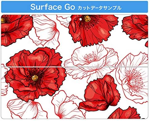 Декларална покривка на igsticker за Microsoft Surface Go/Go 2 Ултра тенки заштитнички налепници на телото 011911 Цветна рачка црвена модерна