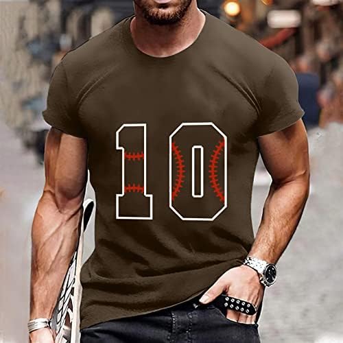 Менс 2023 летна мода обична маица со кратки ракави со кратки ракави, гроздобер бејзбол маички за печатење пулвер, врвот на