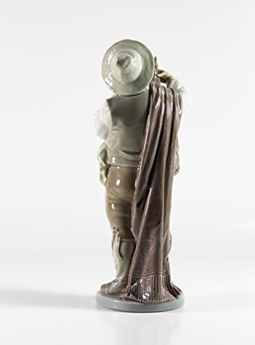 Lladro Санчо со кожено шише Колекционерска фигура 15165 Пензиониран застаклен финиш