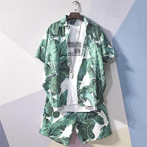 N/A Машка облека за плажа поставува шорцеви со кратки ракави маици маици обична облека за плажа