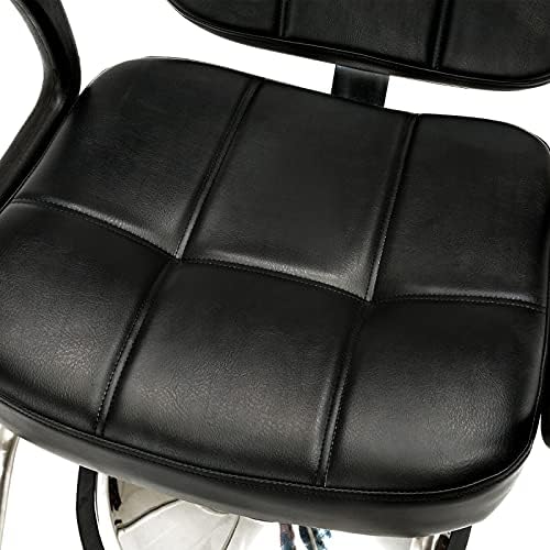 Опрема за убавина за коса од орев Класичен црн бербер стол хидрауличен мебел за салон за салони за салон