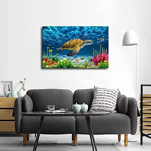 Бања wallид декор сино океански морски желка wallидна уметност постер уметнички дела за домашен декор