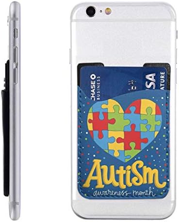 Месец за подигнување на свеста за аутизам 3М лепила за лепила за лична карта за лична карта на паричник Телефонски куќиште