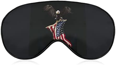 Американско знаме орел за спиење маска за очи, симпатична слепи очи, ја покрива сенката за жени за жени подароци