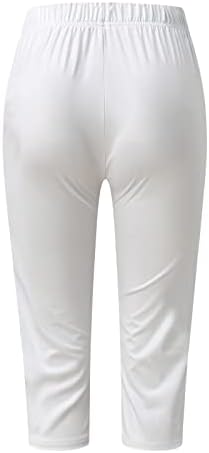 Dreamlascar со високи половини џемпери на капри за жени, истегнати панталони атлетски активни жени цветни печатење обични панталони