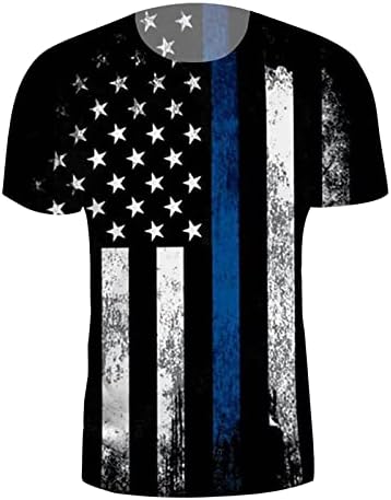 Маичка маица, патриотски кошули за мажи, потресено американско знаме маж маица, врвови за мажи патриотски маички кошула летен врв