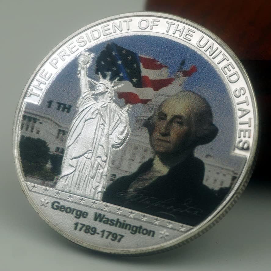 Американската Претседателска Монета Вашингтон Комеморативна Монета Белата Куќа Статуа На Слободата Сребрена Монета Вашингтон Монета