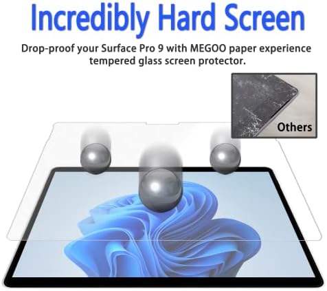 Megoo [2 пакет] Заштитник на матниот екран за Microsoft Surface Pro 9 2022/ Surface Pro 8/ Surface Pro X, анти -сјај, лесна инсталација