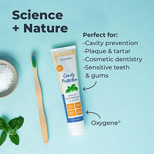 Заштита на шуплината OxyFresh Fluge нане флуорид паста за заби | Паста за заби со ниска абразија антикавитација за чувствителни