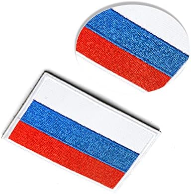 4 п.п. Русија Русите знаме закрпи, кука и јамка извезени тактички закрпи на знамето за рак за ранец за капаци.
