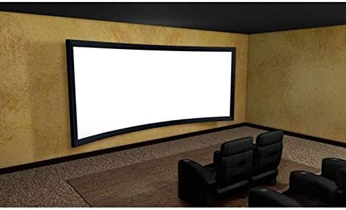 PDGJG 4K 16: 9 Бели ткаени акустични транспарентни прилагодени HD 3D Curved Fixed Frame Projector Screen за екран за проекција на домашно кино