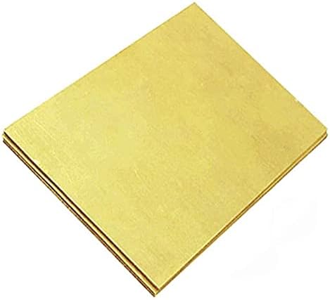 AccDuer Brass Plate Чиста бакарна листови со фолија од месинг дебелина 0,03 , 4 x6 широко користена во развој на производи метали