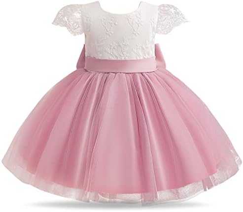 Nnjxd Девојки Тул Цвет Принцеза Свадба Долг Ракав Фустан За Мало Дете И Бебе Девојка Наметка