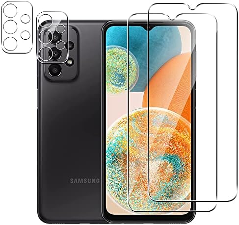 Suttkue за Samsung Galaxy A23 5G/4G заштитник на екранот со заштитник на леќи на фотоапаратот, 9H тврд анти-гребење со калено стакло,