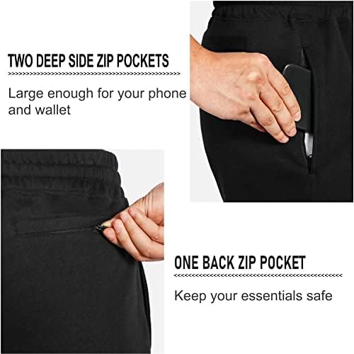 Nimenjoja Mens 7 Shorts Shorts Памук за вежбање Gogger Lounge Shorts со џебови со патенти