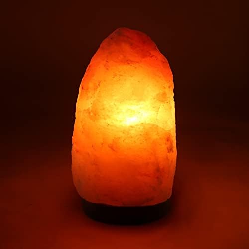 Wrcevtor Himalayan Salt Lamp, Salt Rock Lamp со затемнувачки прекинувач, природна кристална карпа ноќ за декорација и подароци - сите природни